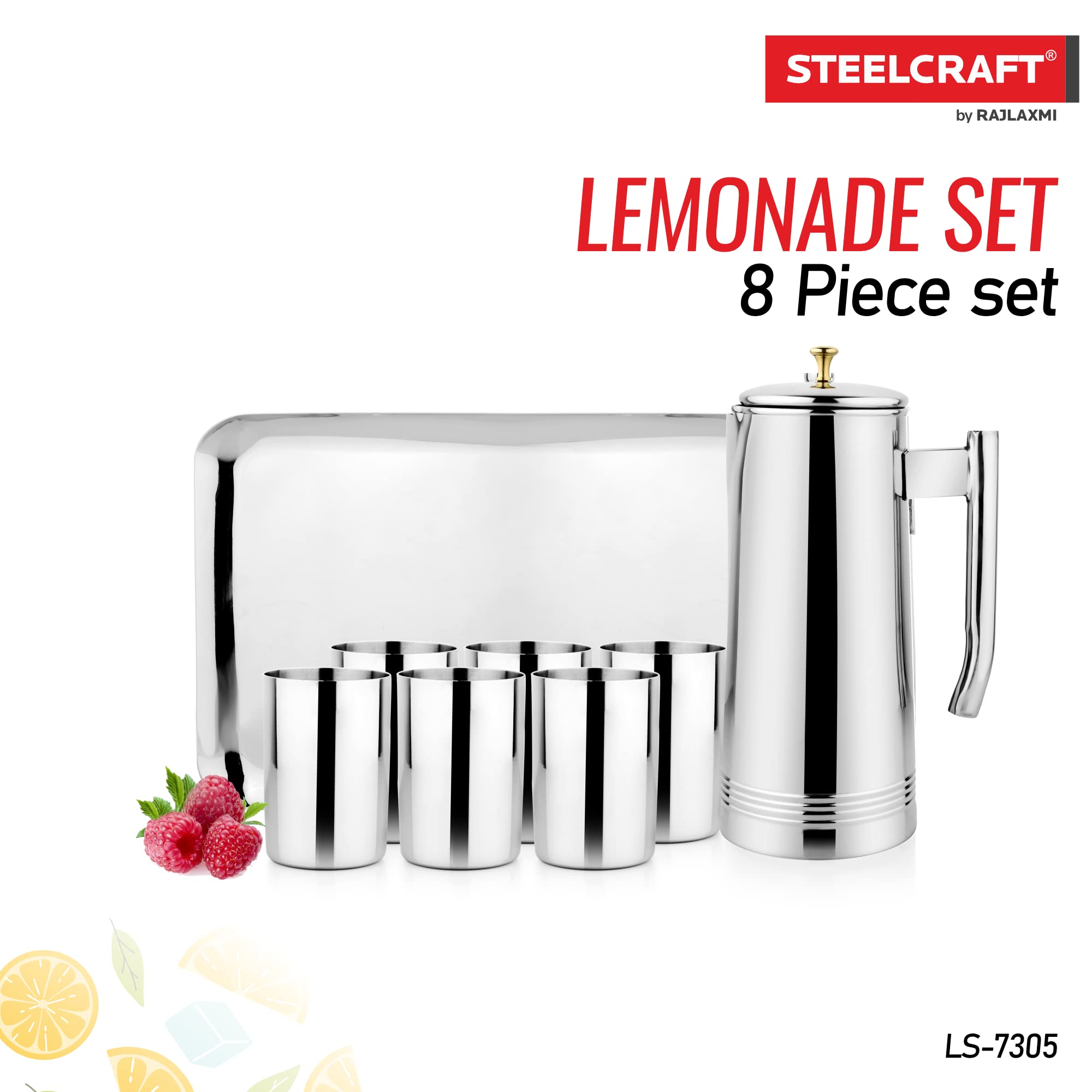 Buy Steelcraft Premium Stainless Steel Aqua Lemon Set 1 JUG/ 6
